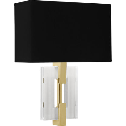 Robert Abbey Lincoln Wall Sconce in Modern Brass Finish with Crystal Accents 1009B