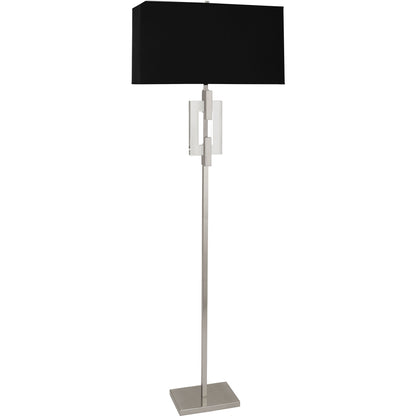 Robert Abbey  Lincoln Floor Lamp in Polished Nickel Finish with Crystal Accents 1021B