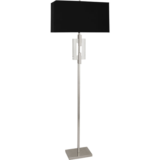 Robert Abbey  Lincoln Floor Lamp in Polished Nickel Finish with Crystal Accents 1021B