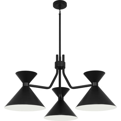 Robert Abbey  Cinch Chandelier in Matte Black 1254