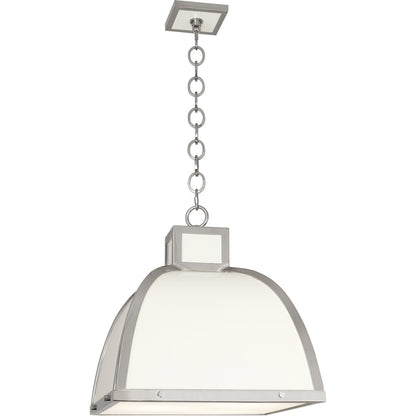 Robert Abbey  Ranger Pendant in Glossy White Painted Finish with Polished Nickel Accents 1447