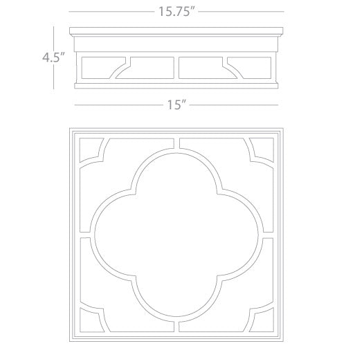 Robert Abbey  Addison Flushmount in Weathered Brass Finish 1573