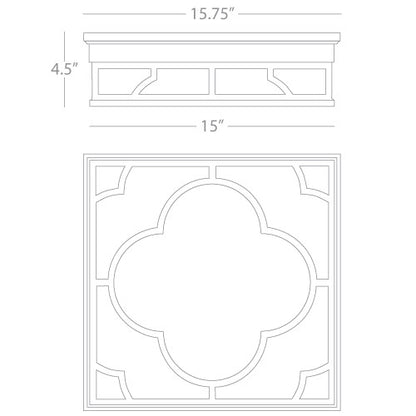 Robert Abbey  Addison Flushmount in Weathered Brass Finish 1573