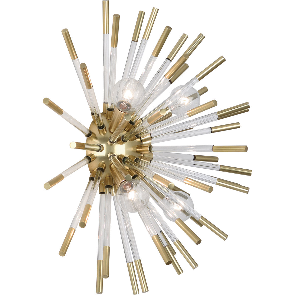 Robert Abbey  Andromeda Wall Sconce in Modern Brass Finish with Clear Acrylic Rods 167