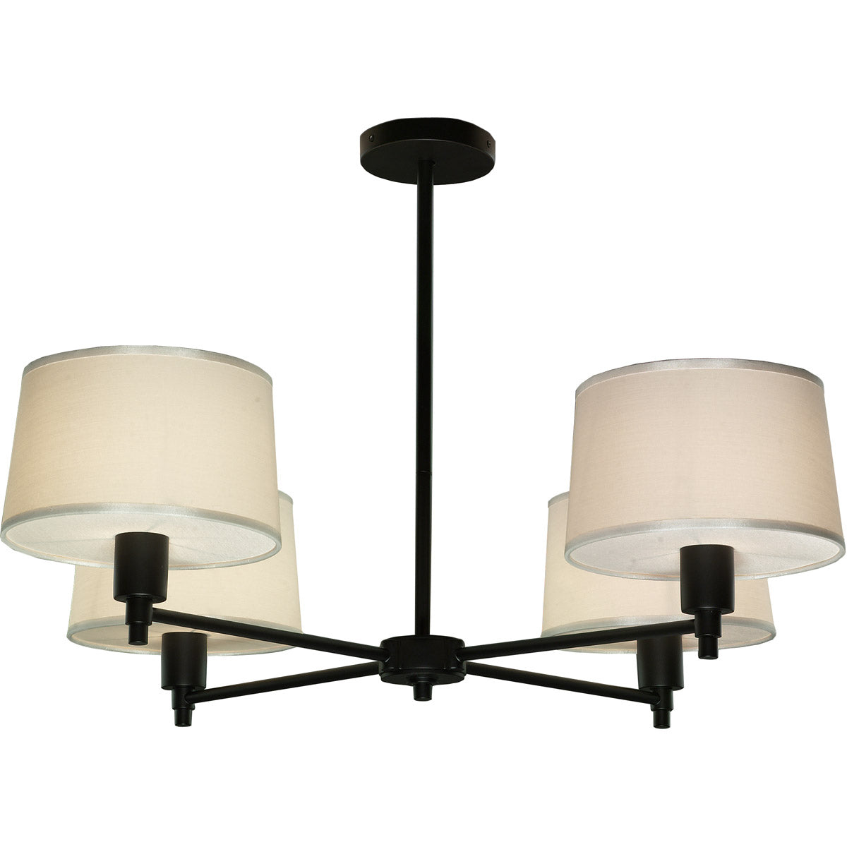 Robert Abbey  Real Simple Chandelier in Matte Black Powder Coat Finish over Steel 1837