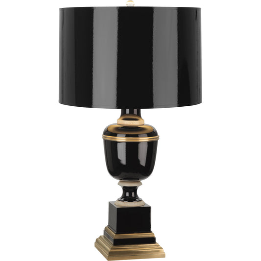 Robert Abbey  Mary McDonald Annika Accent Lamp in Black Lacquered Paint with Natural Brass and Ivory Crackle Accents 2507