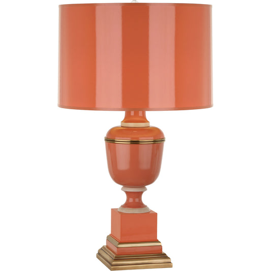 Robert Abbey  Mary McDonald Annika Table Lamp in Tangerine Lacquered Paint with Natural Brass and Ivory Crackle Accents 2600