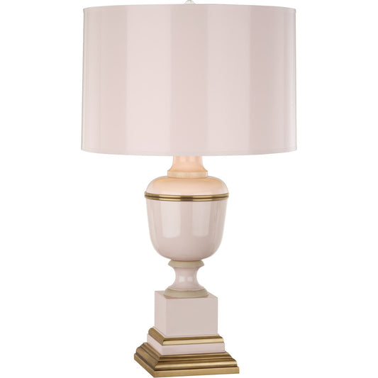 Robert Abbey  Mary McDonald Annika Table Lamp in Blush Lacquered Paint with Natural Brass and Ivory Crackle Accents 2602