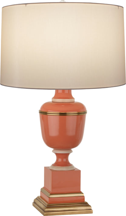 Robert Abbey  Mary McDonald Annika Accent Lamp in Tangerine Lacquered Paint and Natural Brass with Ivory Crackle Accents 2603X