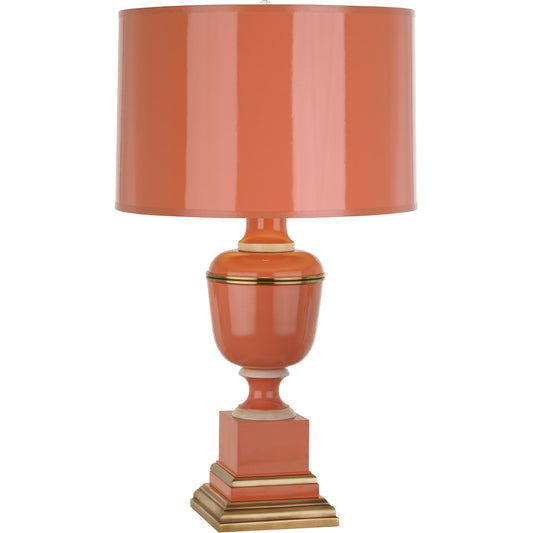 Robert Abbey  Mary McDonald Annika Accent Lamp in Tangerine Lacquered Paint with Natural Brass and Ivory Crackle Accents 2603