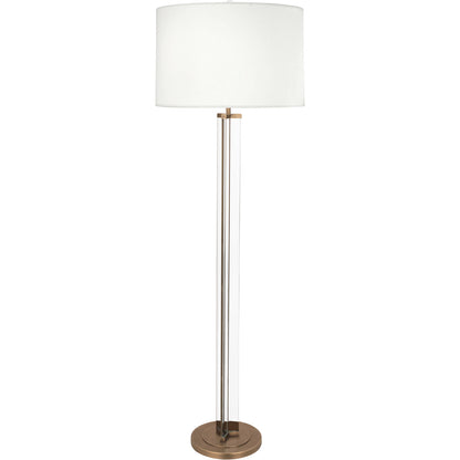 Robert Abbey  Fineas Floor Lamp in Clear Glass and Aged Brass 473