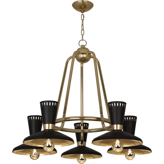 Robert Abbey  Vortex Chandelier in Modern Brass Finish 568