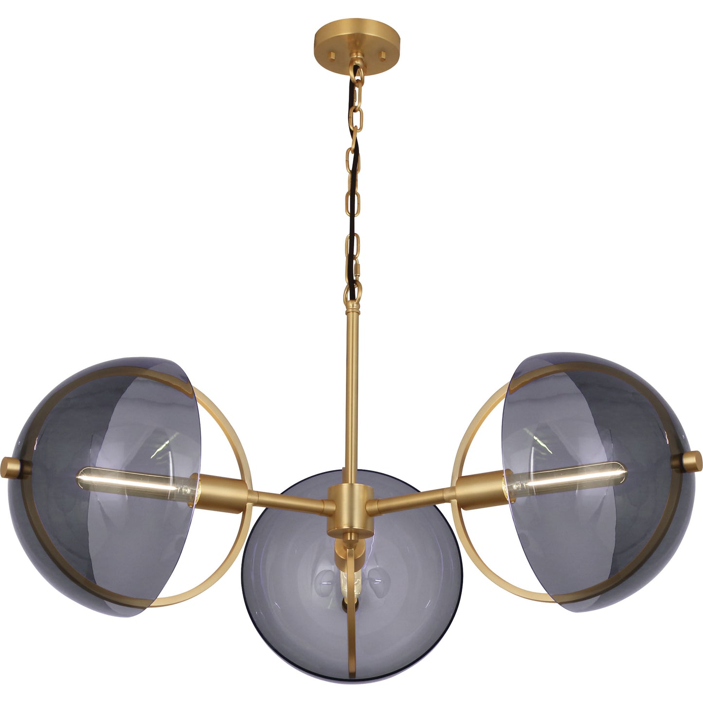 Robert Abbey  Michael Almodova Mavisten Edition Copernica Chandelier in LACQUERED BURNISHED BRASS 603