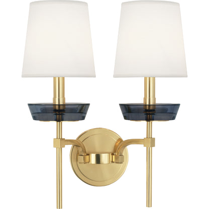 Robert Abbey  Cristallo Wall Sconce in Modern Brass Finish with Smoke Crystal Accents 609