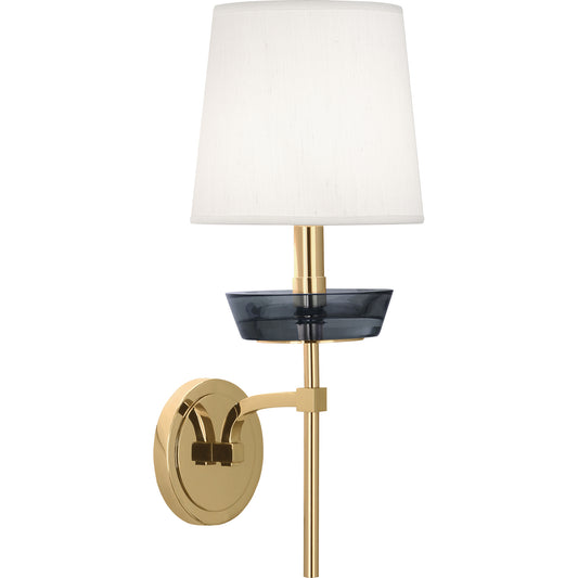 Robert Abbey  Cristallo Wall Sconce in Modern Brass Finish with Smoke Crystal Accents 629