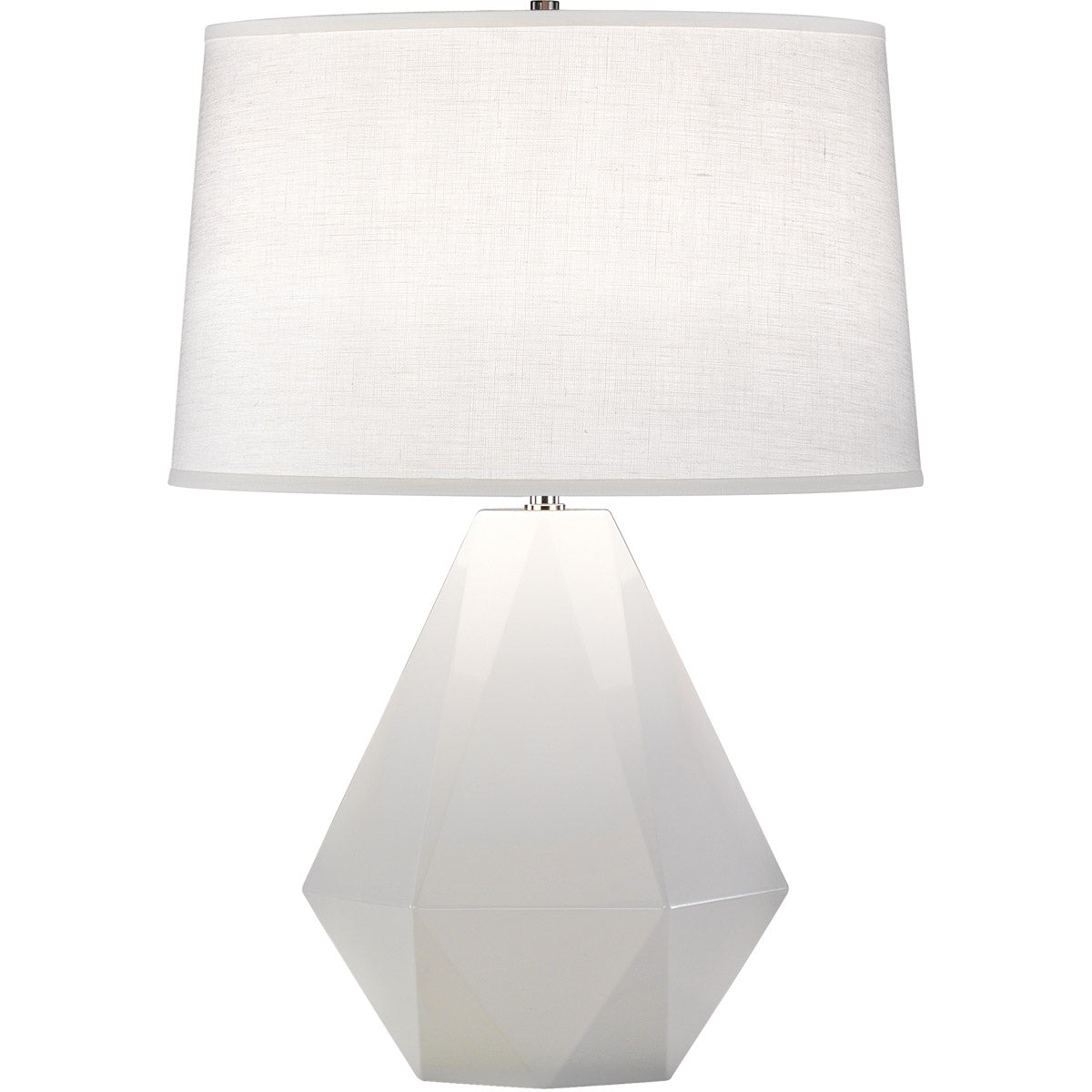 Robert Abbey  Lily Delta Table Lamp in Lily Glazed Ceramic with Polished Nickel Accents 932