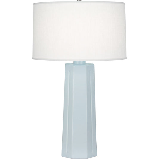 Robert Abbey  Baby Blue Mason Table Lamp in Baby Blue Glazed Ceramic 966