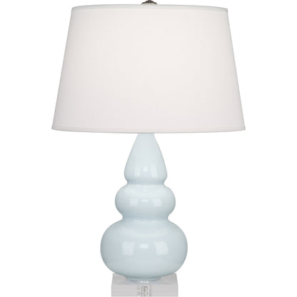 Robert Abbey  Baby Blue Small Triple Gourd Accent Lamp in Baby Blue Glazed Ceramic with Lucite Base A291X