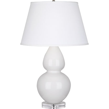 Robert Abbey  Lily Double Gourd Table Lamp in Lily Glazed Ceramic with Lucite Base A670X