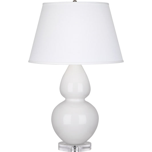 Robert Abbey  Lily Double Gourd Table Lamp in Lily Glazed Ceramic with Lucite Base A670X