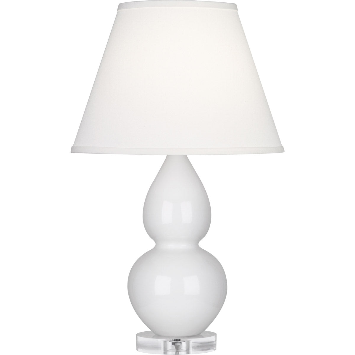 Robert Abbey  Lily Small Double Gourd Accent Lamp in Lily Glazed Ceramic with Lucite Base A690X