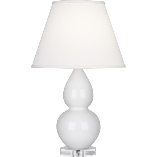 Robert Abbey  Lily Small Double Gourd Accent Lamp in Lily Glazed Ceramic with Lucite Base A690X