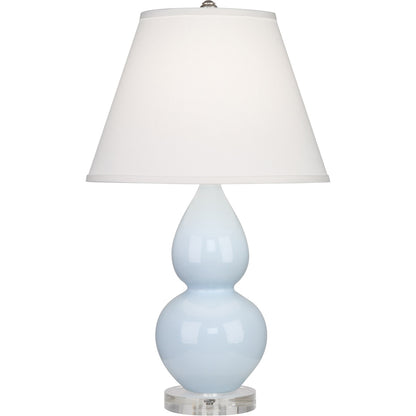 Robert Abbey  Baby Blue Small Double Gourd Accent Lamp in Baby Blue Glazed Ceramic with Lucite Base A696X