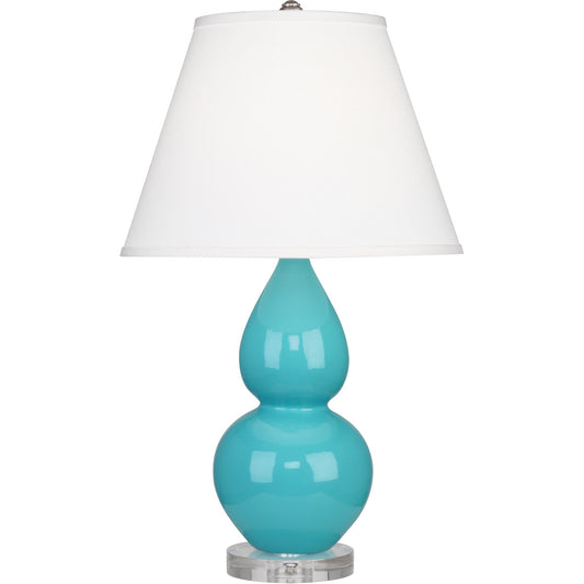 Robert Abbey  Egg Blue Small Double Gourd Accent Lamp in Egg Blue Glazed Ceramic with Lucite Base A761X