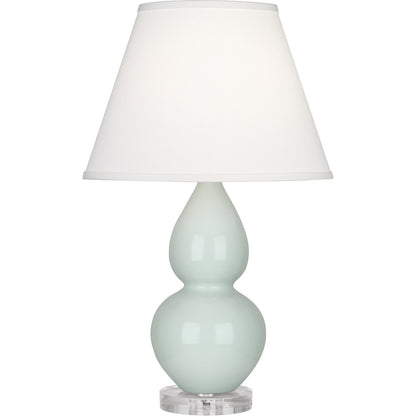 Robert Abbey  Celadon Small Double Gourd Accent Lamp in Celadon Glazed Ceramic with Lucite Base A788X