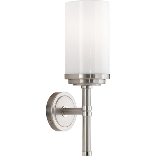 Robert Abbey   Halo Wall Sconce in Brushed Nickel Finish with Polished Nickel Accents B1324