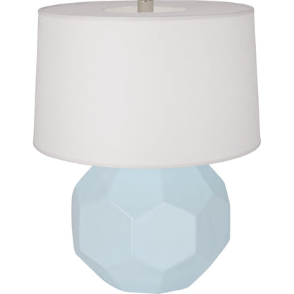 Robert Abbey  Baby Blue Franklin Table Lamp in Baby Blue Glazed Ceramic BB01