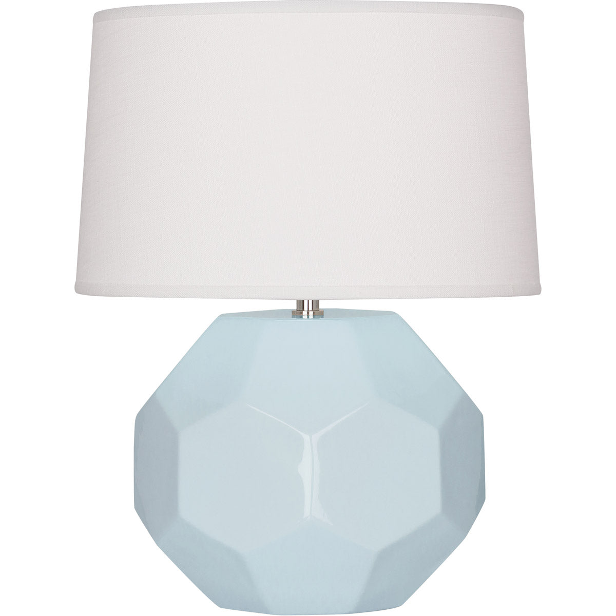 Robert Abbey  Baby Blue Franklin Table Lamp in Baby Blue Glazed Ceramic BB01