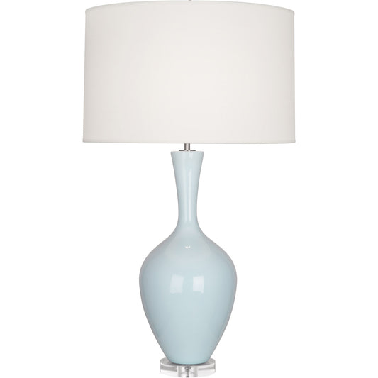 Robert Abbey  Baby Blue Audrey Table Lamp in Baby Blue Glazed Ceramic BB980