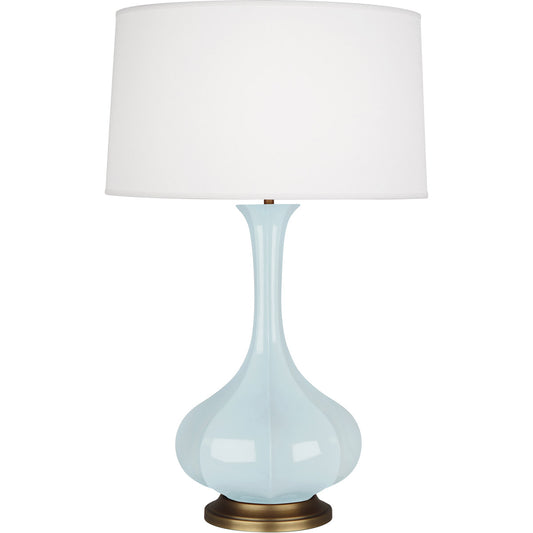 Robert Abbey  Baby Blue Pike Table Lamp in Baby Blue Glazed Ceramic BB994