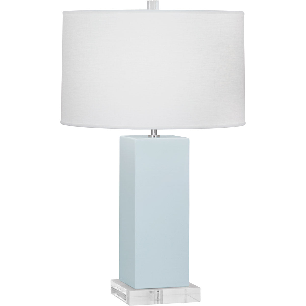 Robert Abbey  Baby Blue Harvey Table Lamp in Baby Blue Glazed Ceramic BB995