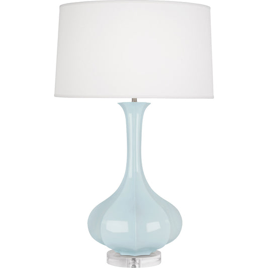 Robert Abbey  Baby Blue Pike Table Lamp in Baby Blue Glazed Ceramic BB996