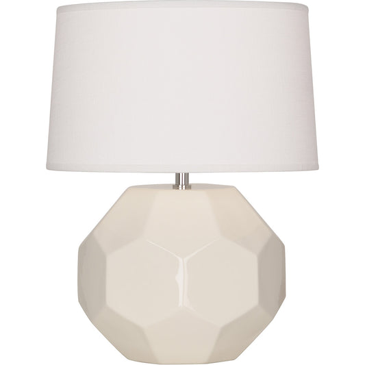 Robert Abbey  Bone Franklin Accent Lamp in Bone Glazed Ceramic BN02