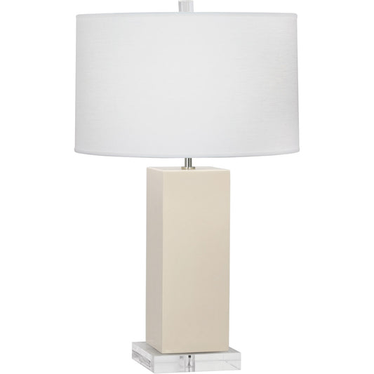 Robert Abbey  Bone Harvey Table Lamp in Bone Glazed Ceramic BN995