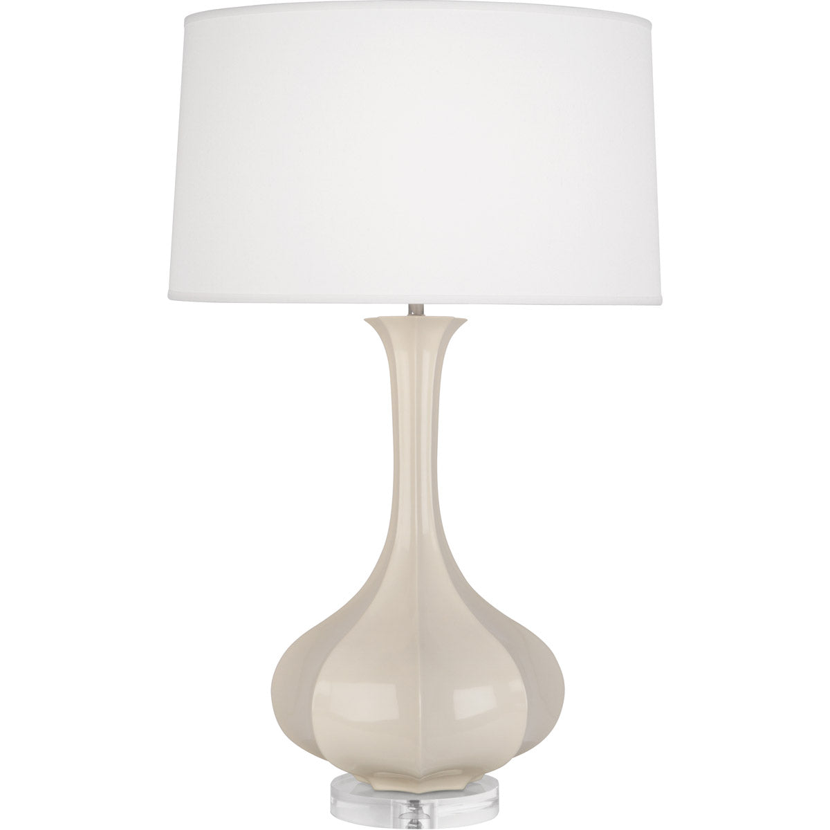 Robert Abbey  Bone Pike Table Lamp in Bone Glazed Ceramic BN996