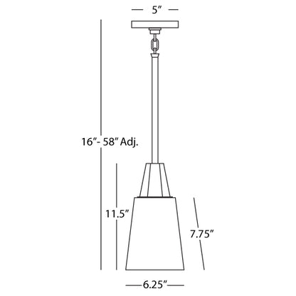 Robert Abbey  Wheatley Pendant in POLISHED CHROME FINISH C257C