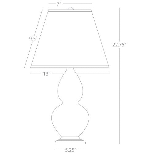 Robert Abbey  Citron Small Double Gourd Accent Lamp in Citron Glazed Ceramic with Antique Silver Finished Accents CI12X