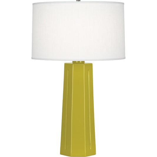 Robert Abbey  Citron Mason Table Lamp in Citron Glazed Ceramic CI960