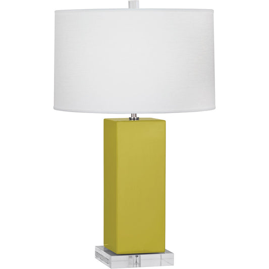 Robert Abbey  Citron Harvey Table Lamp in Citron Glazed Ceramic CI995