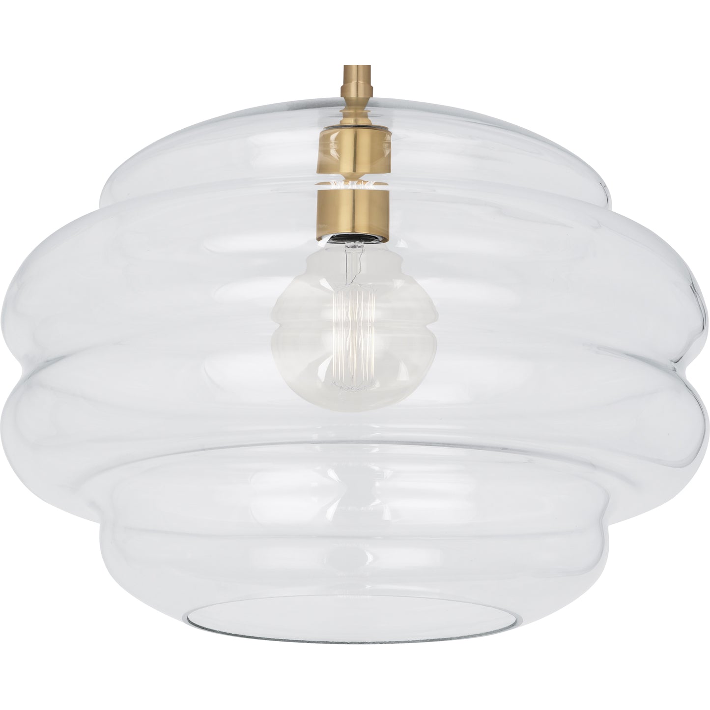 Robert Abbey  Horizon Pendant in Modern Brass Finish with Clear Glass CL65