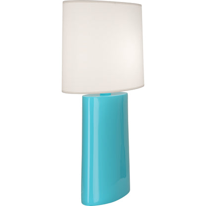 Robert Abbey  Egg Blue Victor Table Lamp in Egg Blue Glazed Ceramic EB03