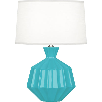 Robert Abbey  Egg Blue Orion Ceramic Accent Lamp in Egg Blue Glazed Ceramic EB989