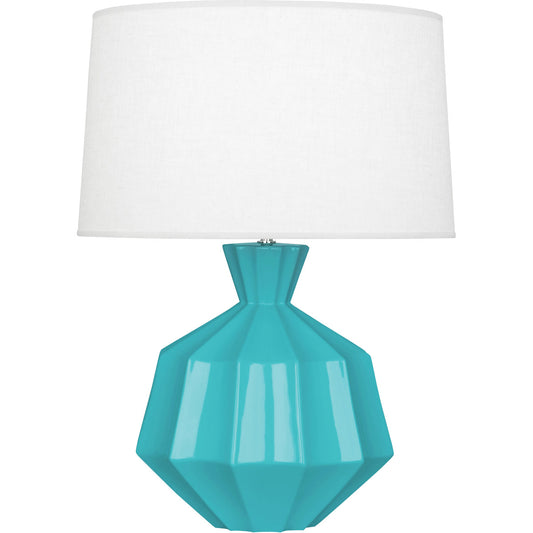 Robert Abbey  Egg Blue Orion Ceramic Table Lamp in Egg Blue Glazed Ceramic EB999