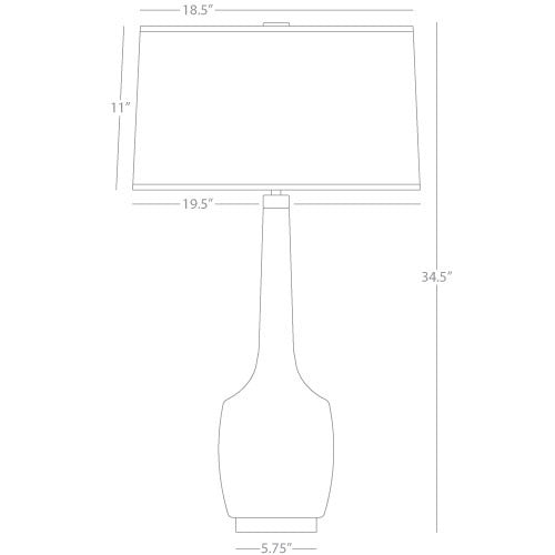 Robert Abbey  Lily Delilah Table Lamp in Lily Glazed Ceramic LY701