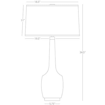 Robert Abbey  Lily Delilah Table Lamp in Lily Glazed Ceramic LY701