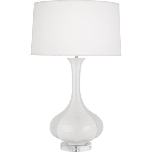 Robert Abbey  Lily Pike Table Lamp in Lily Glazed Ceramic with Lucite Base LY996